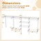 White Metal Adjustable Closet Organizer System with Shelves and Hanging Rods